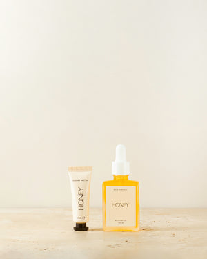Liquid gold skin and lip duo
